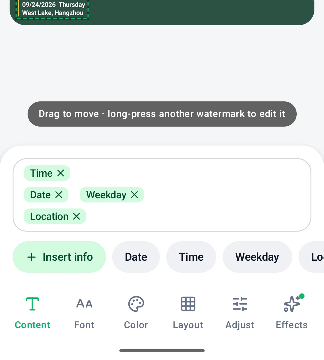 Batch Watermark Creator for Android: Time, place and camera info